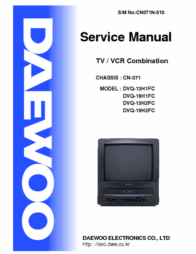 Daewoo DVQ-13H1FC, DVQ-19H1FC, DVQ-13H2FC, DVQ-19H2FC Service Manual Television-Vcr Recorder Combination - (3.787Kb) Part 1/2 - pag. 49